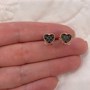 Tous small black heart earrings